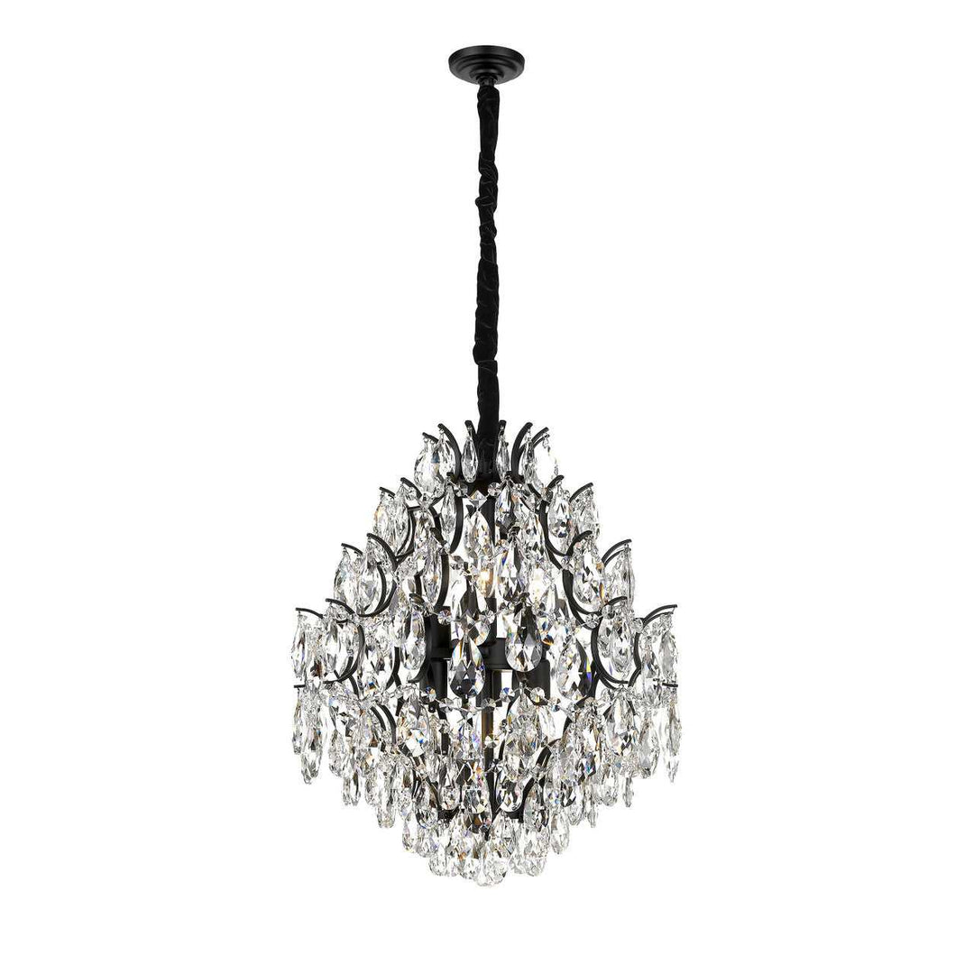 Charlotte 6-Light Black Frame Chandelier Mirage Lighting Group