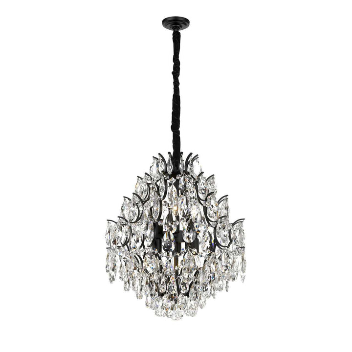 Charlotte 6-Light Black Frame Chandelier Mirage Lighting Group