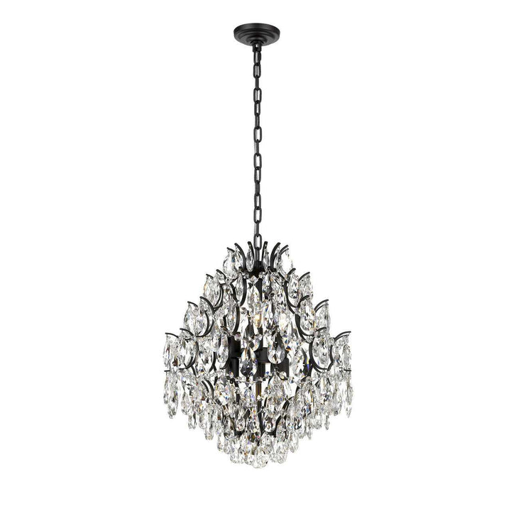 Charlotte 6-Light Black Frame Chandelier Mirage Lighting Group