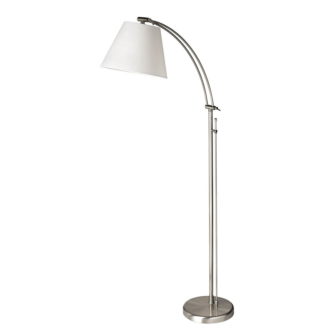 Felix One Light Floor Lamp in Satin Chrome - available from The Lighting Shoppe, trusted by Canadian homeowners