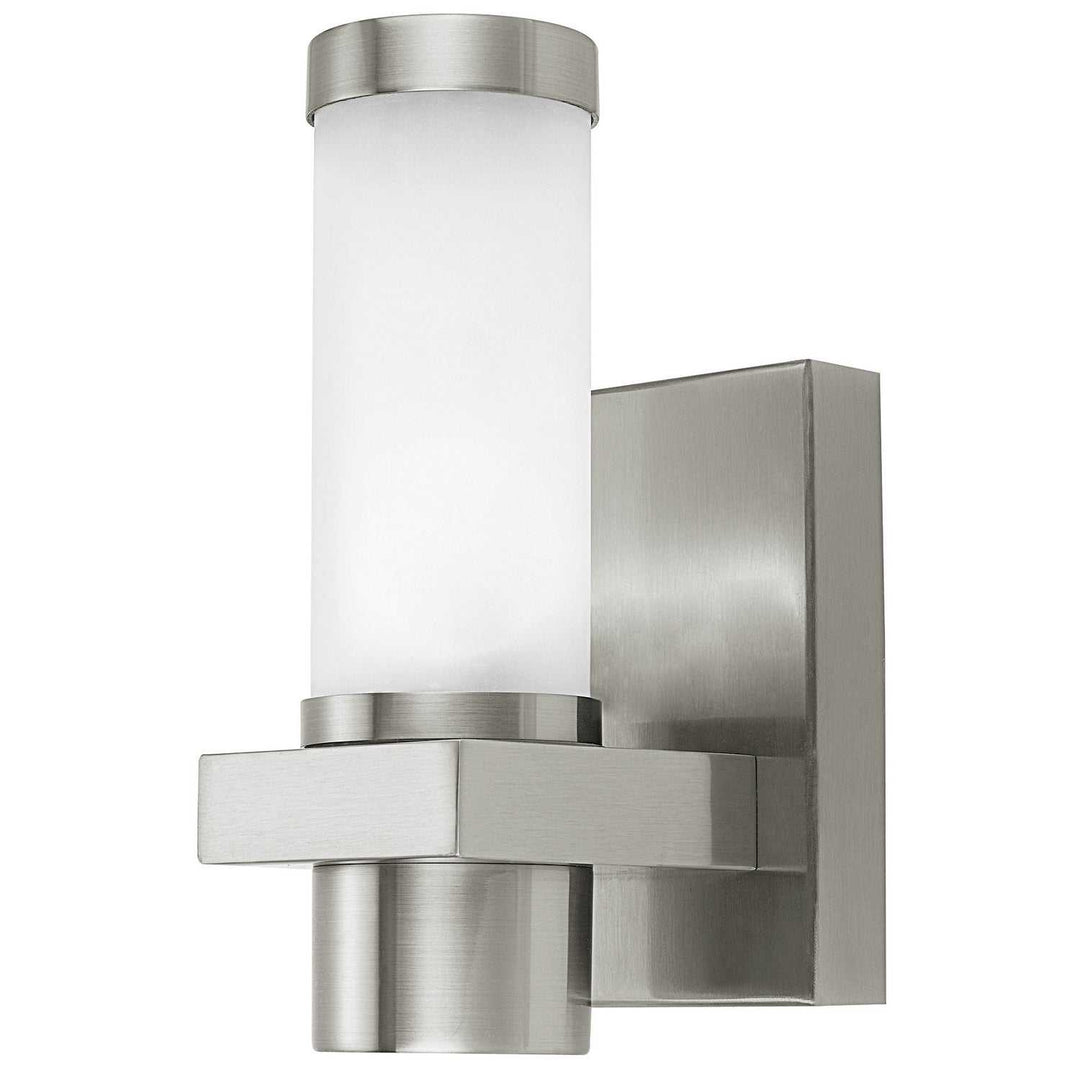 Konya One Light Outdoor Wall Mount in Matte Nickel Eglo Canada