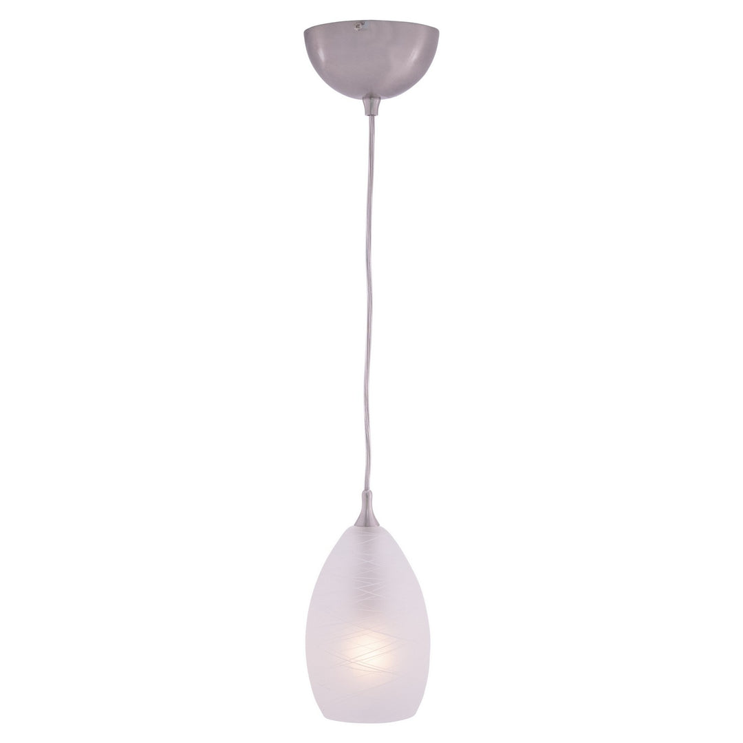 Milano One Light Mini Pendant in Satin Nickel