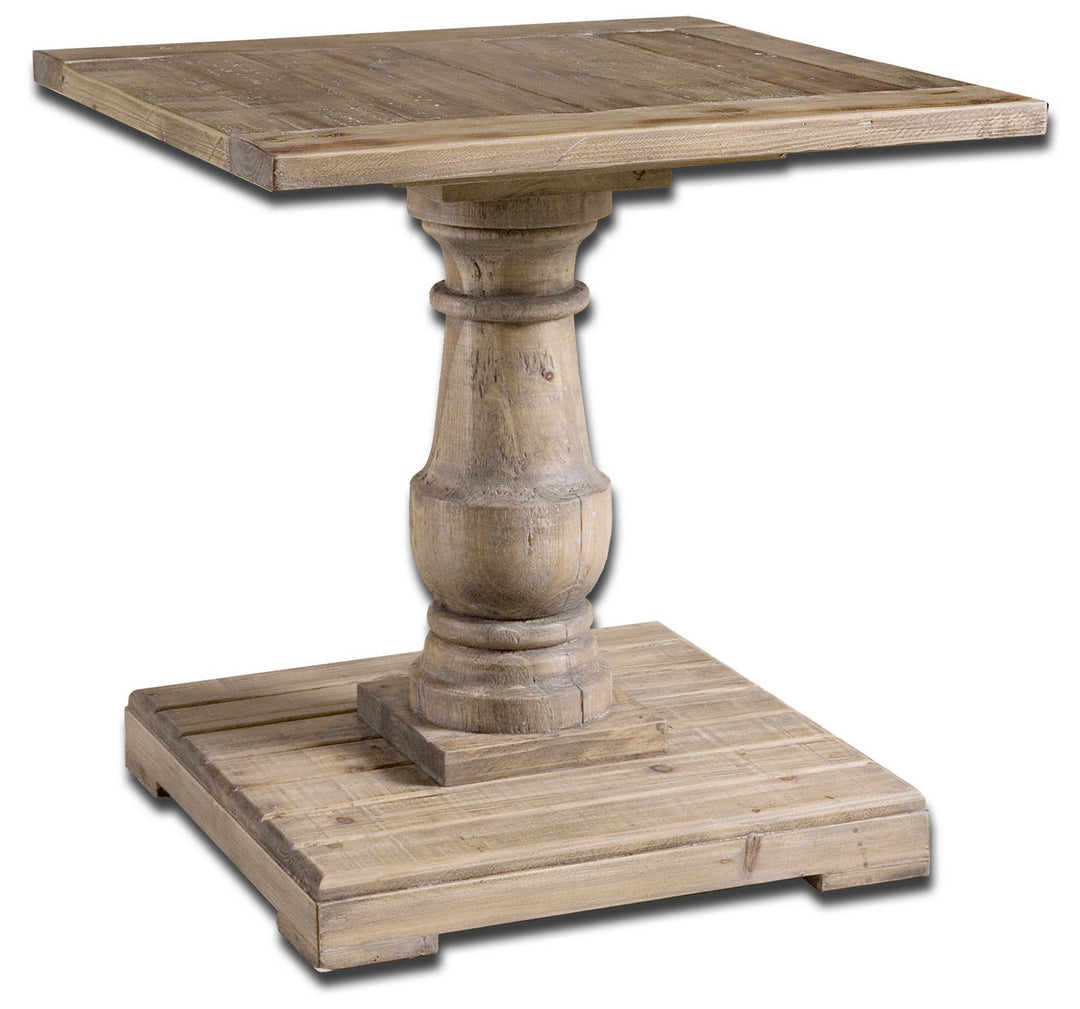 Stratford End Table in Distressed Patina - available from The Lighting Shoppe, trusted by Canadian homeowners