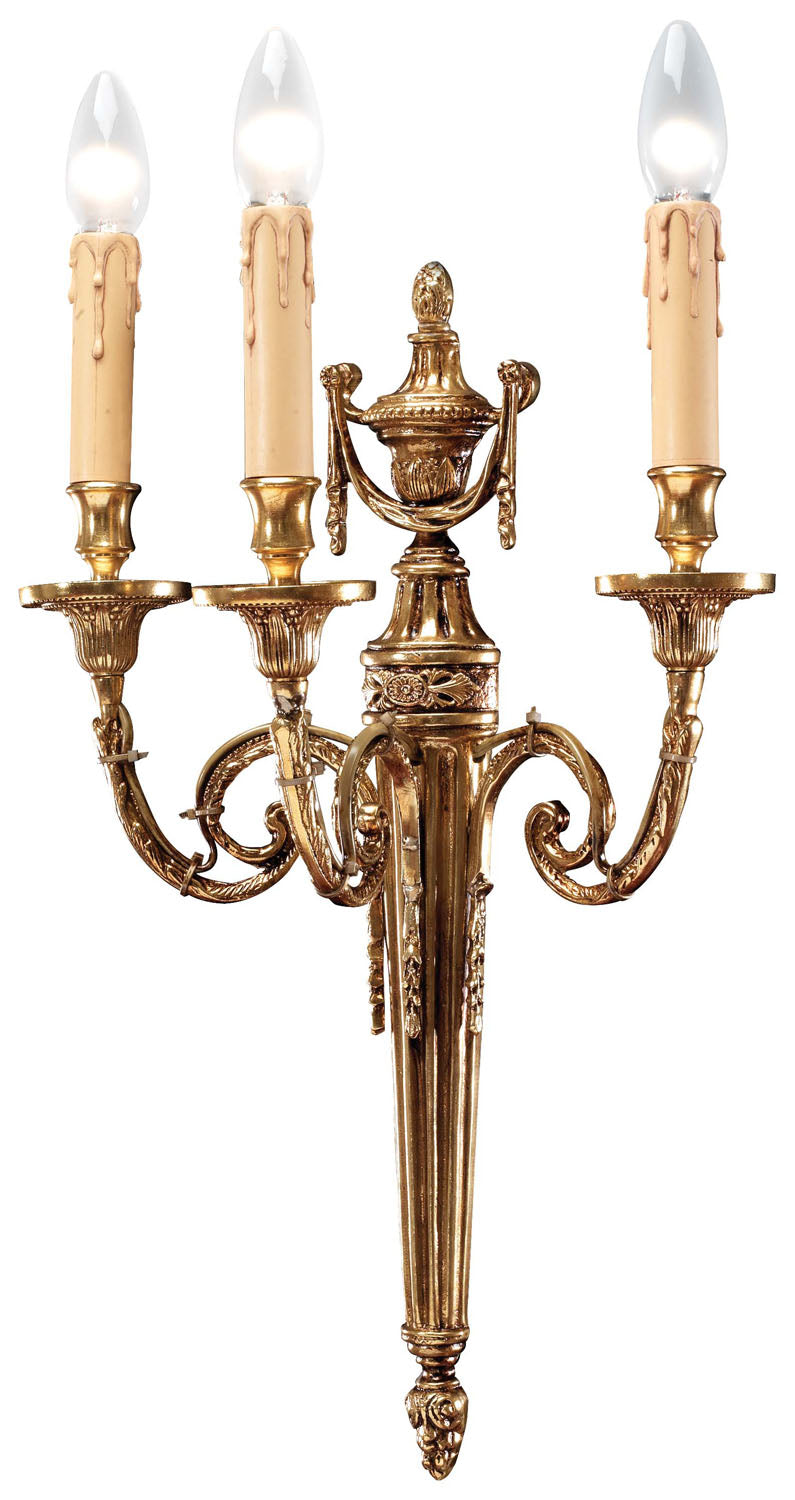 Metropolitan Three Light Wall Sconce in French Gold - available from The Lighting Shoppe, trusted by Canadian homeowners