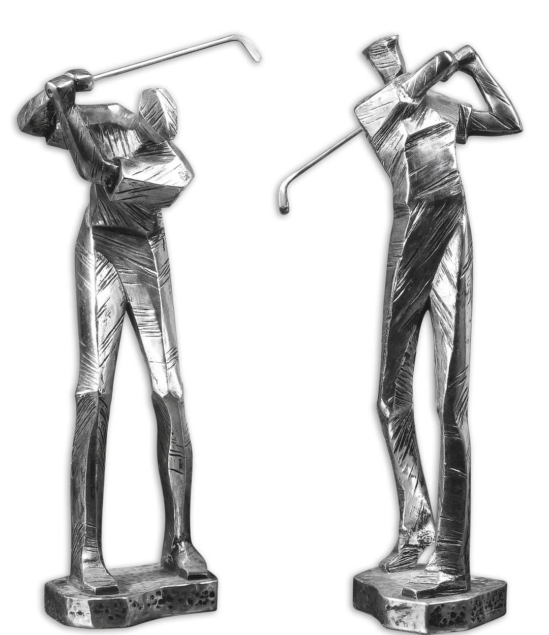 Practice Shot Sculpture, Set/2 in Silver w/Matte Black Glaze - available from The Lighting Shoppe, trusted by Canadian homeowners