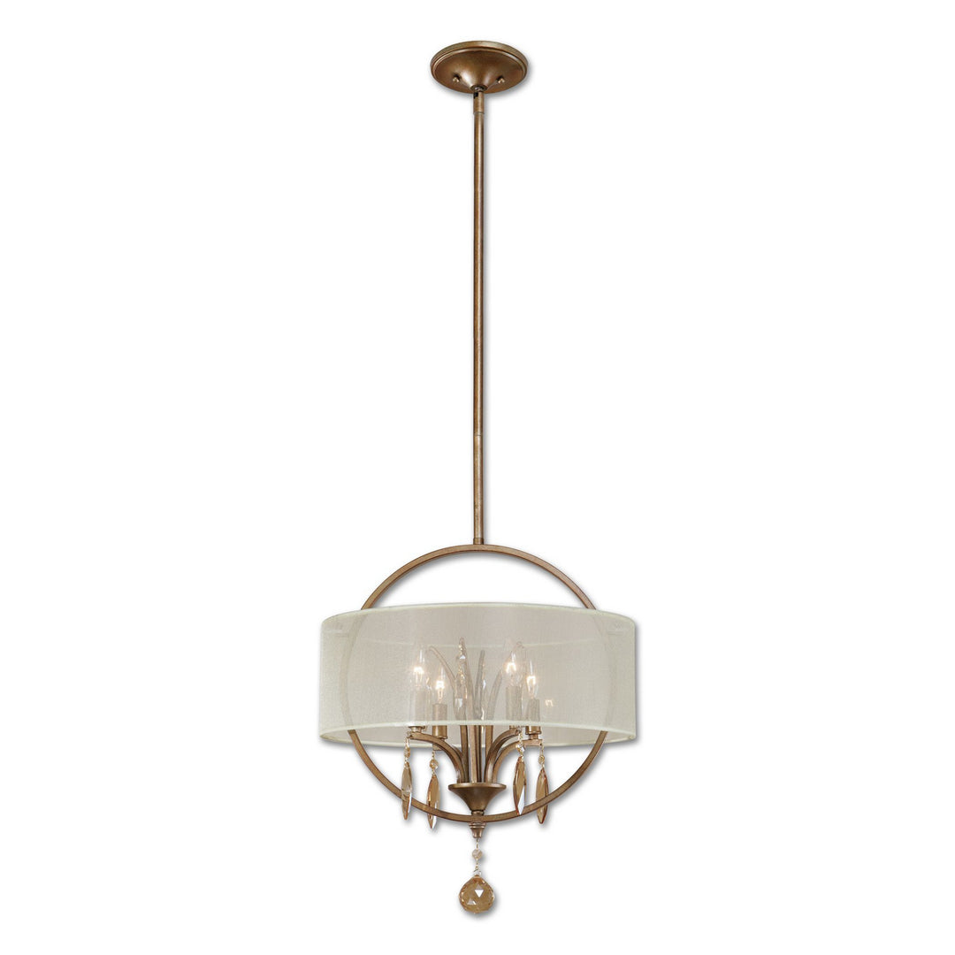 Alenya Four Light Pendant in Burnished Gold Metal - available from The Lighting Shoppe, trusted by Canadian homeowners