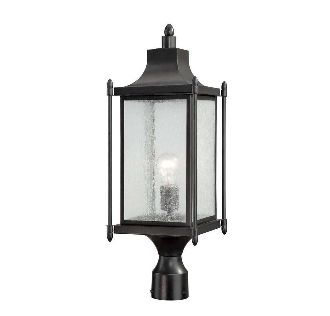 Dunnmore One Light Post Lantern in Black Savoy House