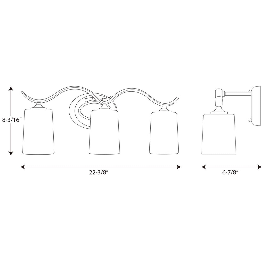 Progress Canada - P2020-20 - Three Light Bath Bracket - Inspire - Antique Bronze