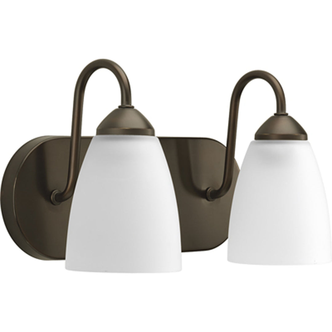 Gather Two Light Bath in Antique Bronze - available from The Lighting Shoppe, trusted by Canadian homeowners