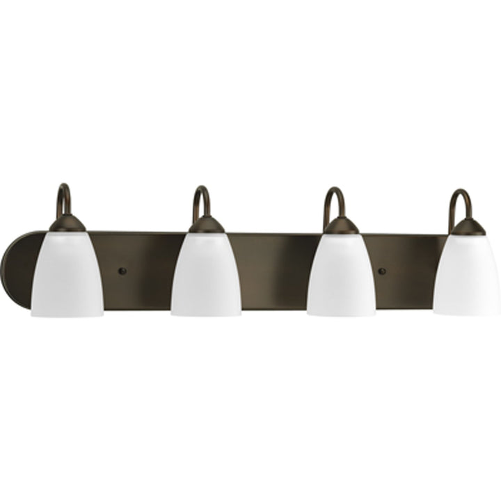 Gather Four Light Bath in Antique Bronze - available from The Lighting Shoppe, trusted by Canadian homeowners