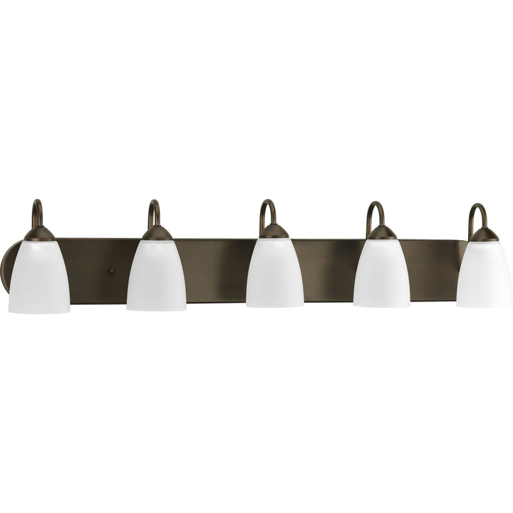 Gather Five Light Bath in Antique Bronze - available from The Lighting Shoppe, trusted by Canadian homeowners