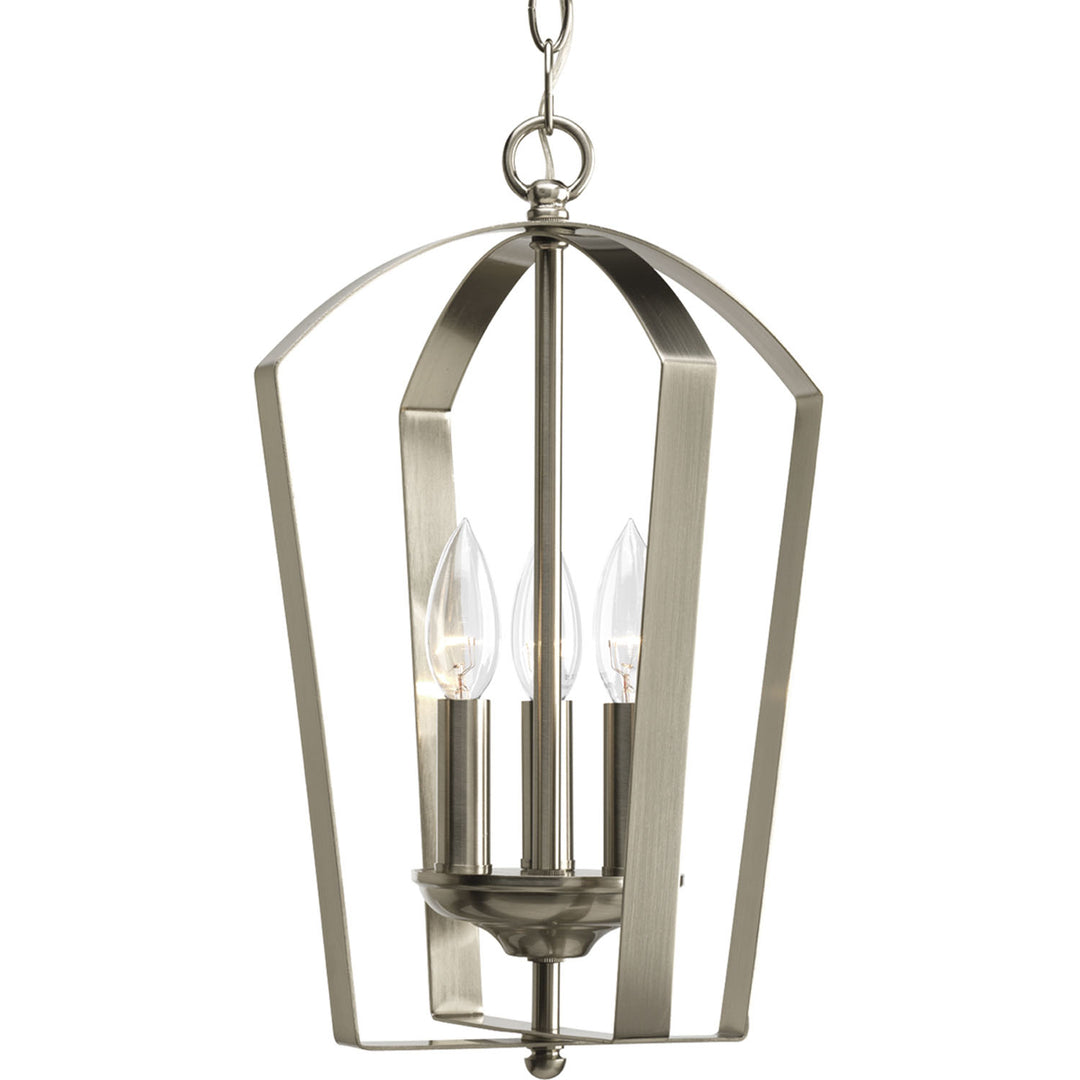 Progress Canada - P3928-09 - Three Light Foyer Pendant - Gather - Brushed Nickel