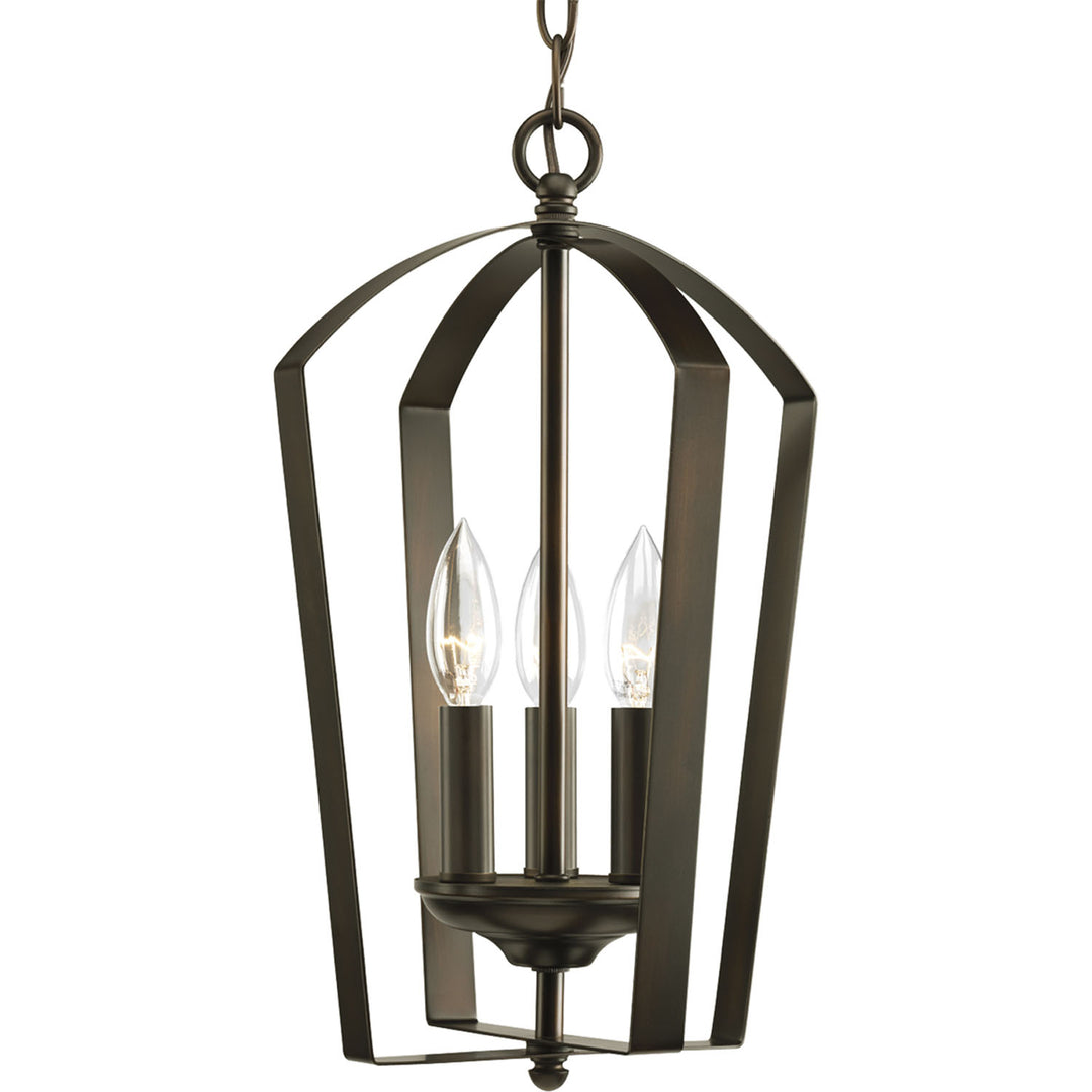 Progress Canada - P3928-20 - Three Light Foyer Pendant - Gather - Antique Bronze