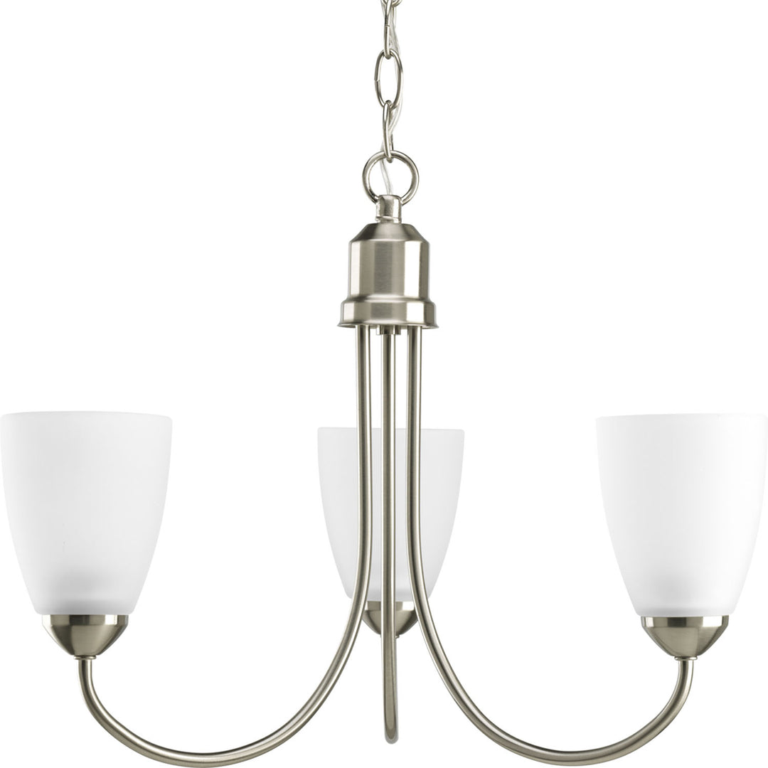 Progress Canada - P4440-09 - Three Light Chandelier - Gather - Brushed Nickel
