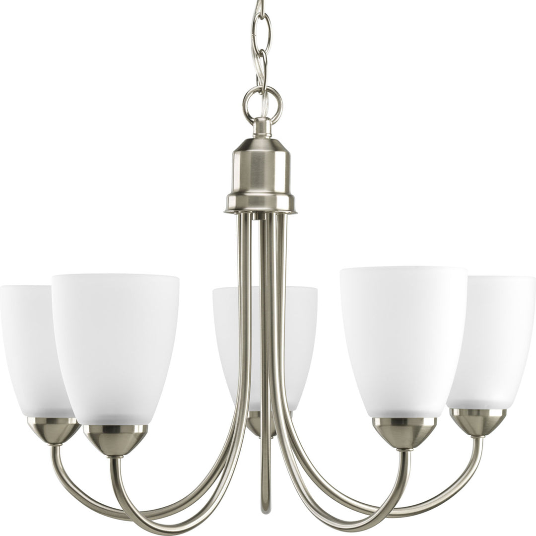 Progress Canada - P4441-09 - Five Light Chandelier - Gather - Brushed Nickel