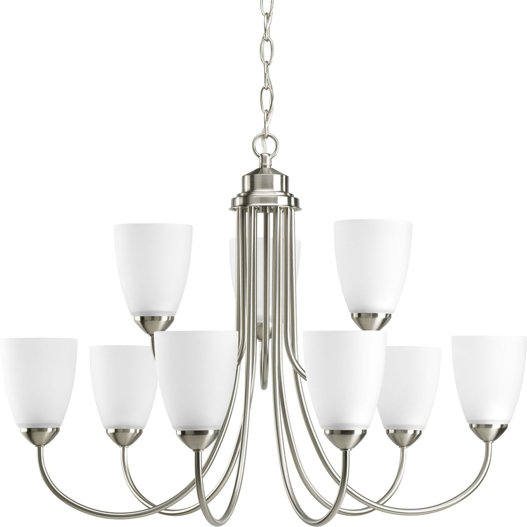 Progress Canada - P4627-09 - Nine Light Chandelier - Gather - Brushed Nickel