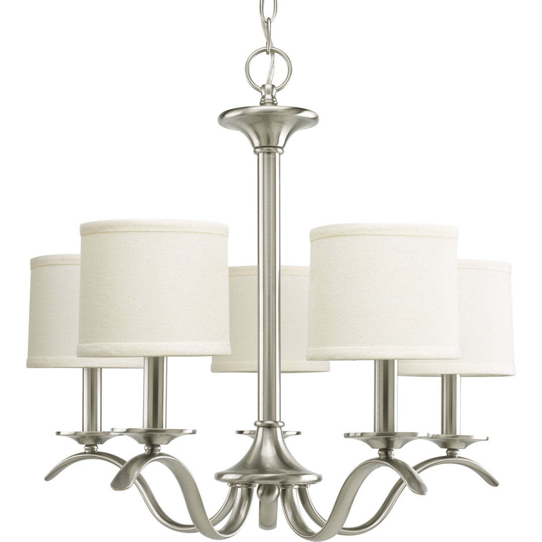 Inspire Five Light Chandelier in Brushed Nickel - available from The Lighting Shoppe, trusted by Canadian homeowners