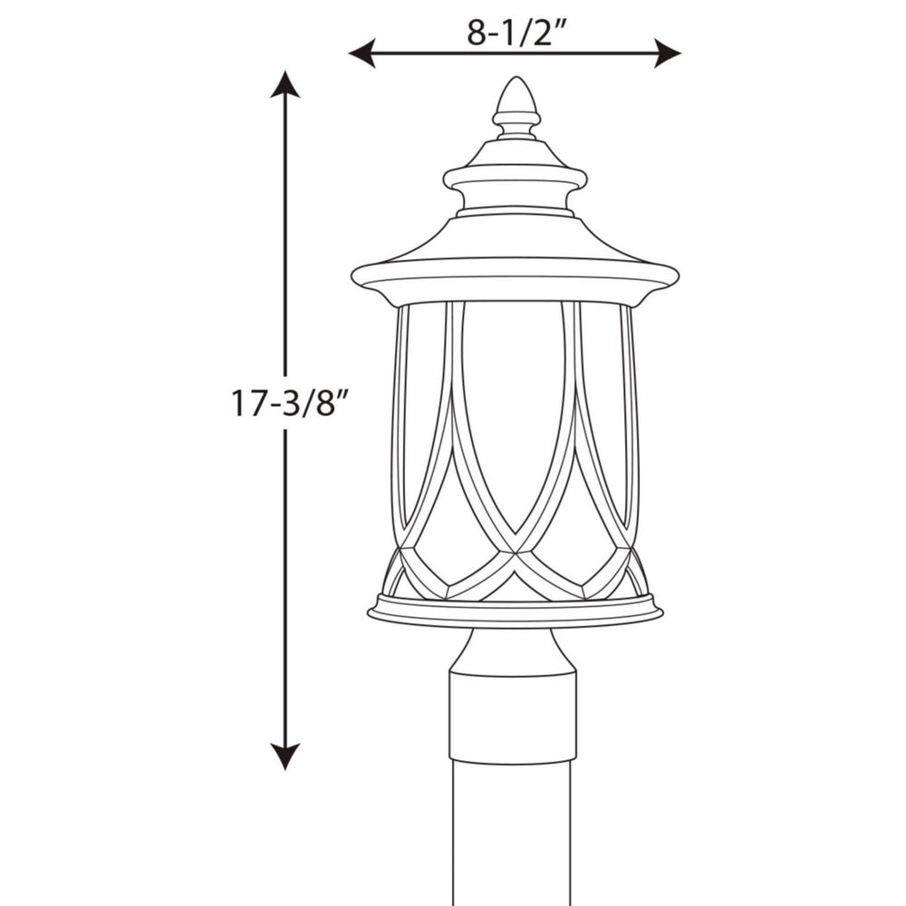 Progress Canada - P6404-122 - One Light Post Lantern - Resort - Aged Copper