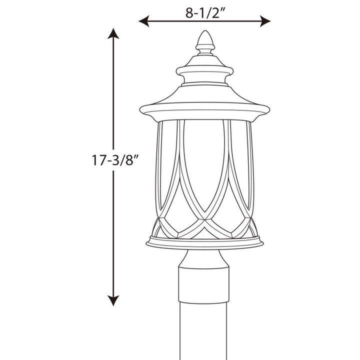 Progress Canada - P6404-122 - One Light Post Lantern - Resort - Aged Copper