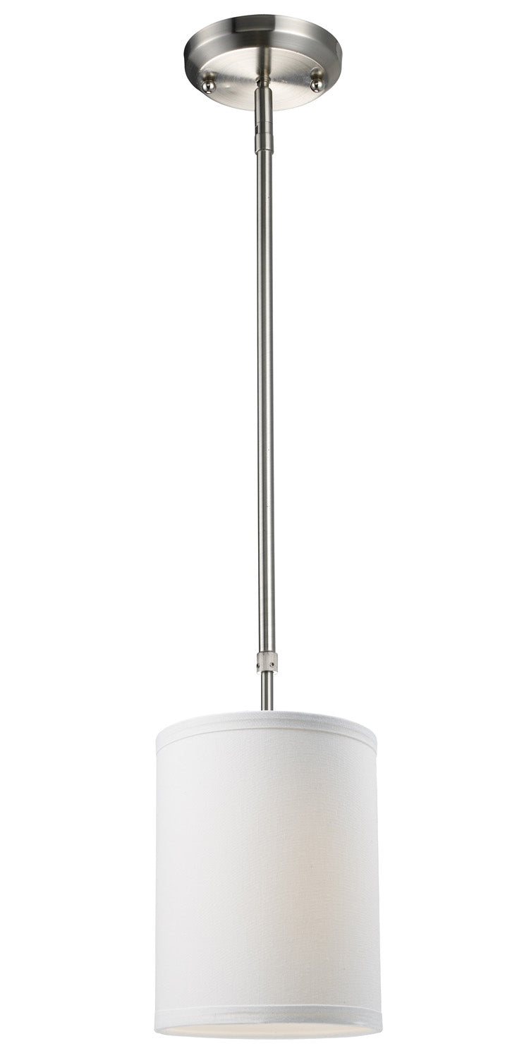 Albion One Light Pendant in Brushed Nickel - available from The Lighting Shoppe, trusted by Canadian homeowners