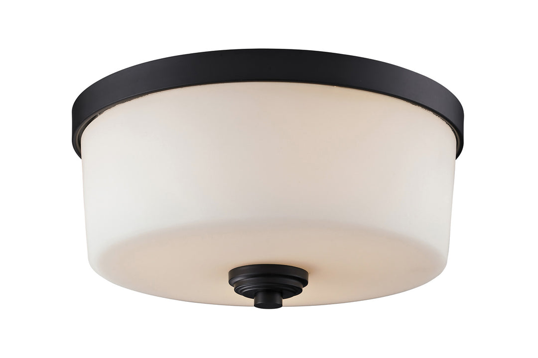 Arlington Three Light Flush Mount in Bronze - available from The Lighting Shoppe, trusted by Canadian homeowners