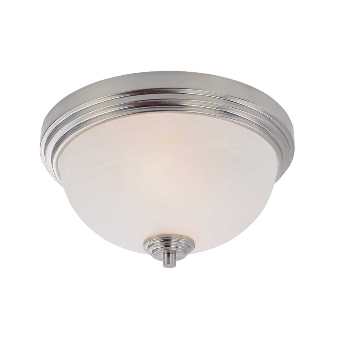 Chelsey Two Light Flush Mount in Brushed Nickel - available from The Lighting Shoppe, trusted by Canadian homeowners