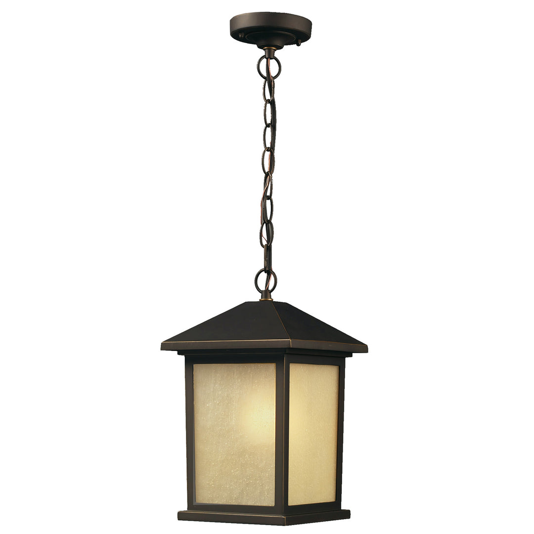 Holbrook One Light Outdoor Chain Mount Ceiling Fixture in Oil Rubbed Bronze - available from The Lighting Shoppe, trusted by Canadian homeowners