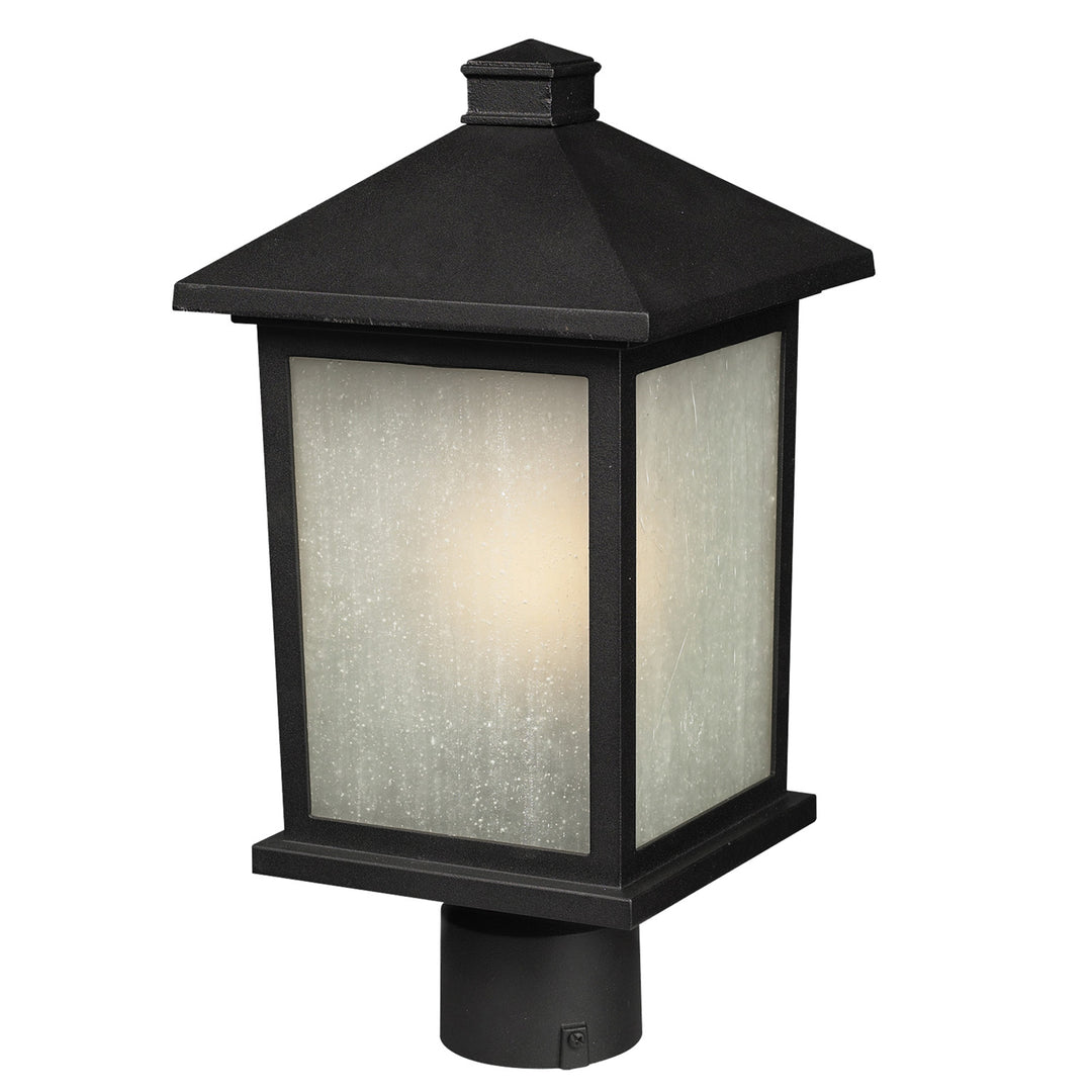 Holbrook One Light Outdoor Post Mount Fixture in Black - available from The Lighting Shoppe, trusted by Canadian homeowners