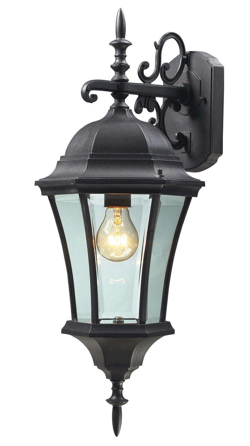 Wakefield One Light Outdoor Wall Light in Black - available from The Lighting Shoppe, trusted by Canadian homeowners