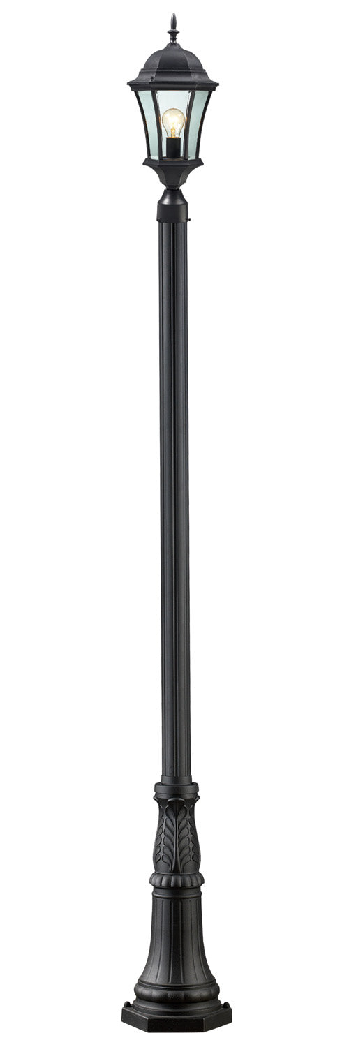 Wakefield One Light Outdoor Post Mounted Fixture in Black - available from The Lighting Shoppe, trusted by Canadian homeowners