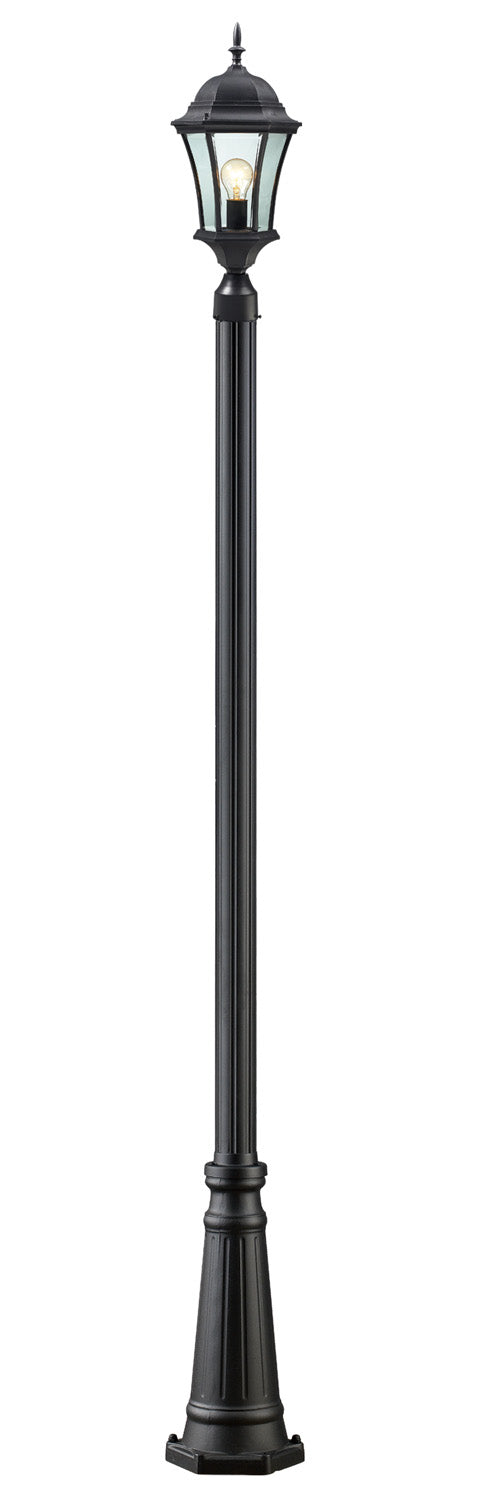 Wakefield One Light Outdoor Post Mounted Fixture in Black - available from The Lighting Shoppe, trusted by Canadian homeowners