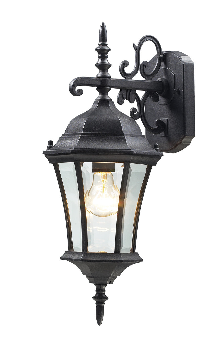 Wakefield One Light Outdoor Wall Light in Black - available from The Lighting Shoppe, trusted by Canadian homeowners