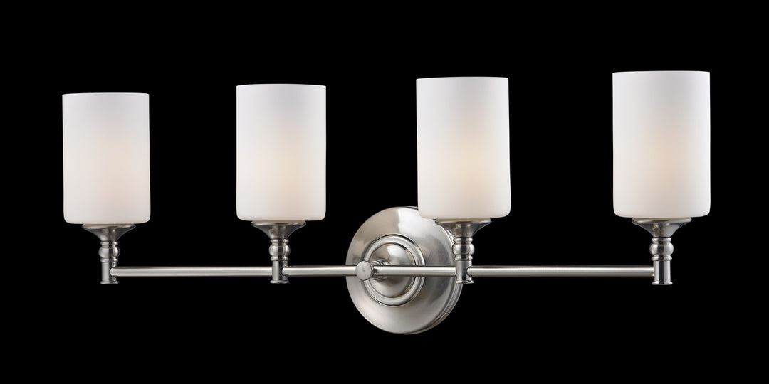 Cannondale Four Light Vanity in Brushed Nickel - available from The Lighting Shoppe, trusted by Canadian homeowners