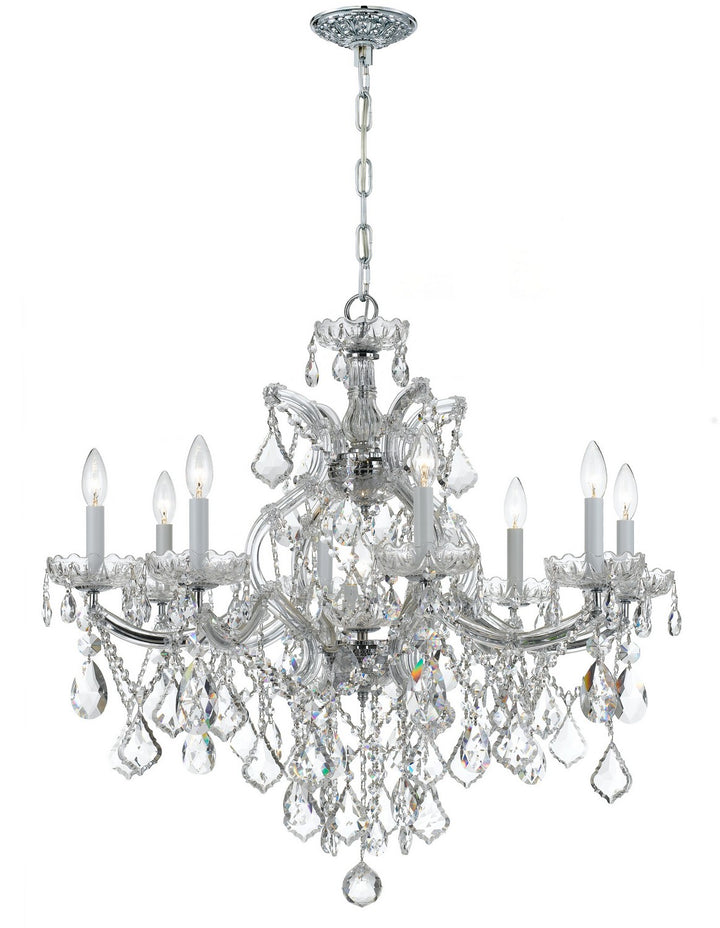 Maria Theresa Nine Light Chandelier in Polished Chrome - available from The Lighting Shoppe, trusted by Canadian homeowners