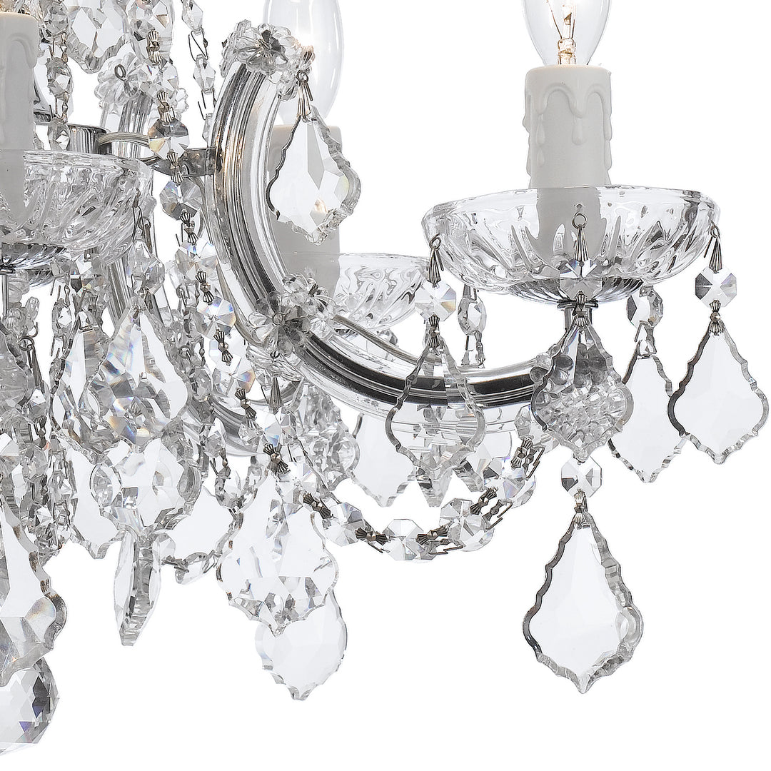 Crystorama - 4476-CH-CL-SAQ - Five Light Mini Chandelier - Maria Theresa - Polished Chrome