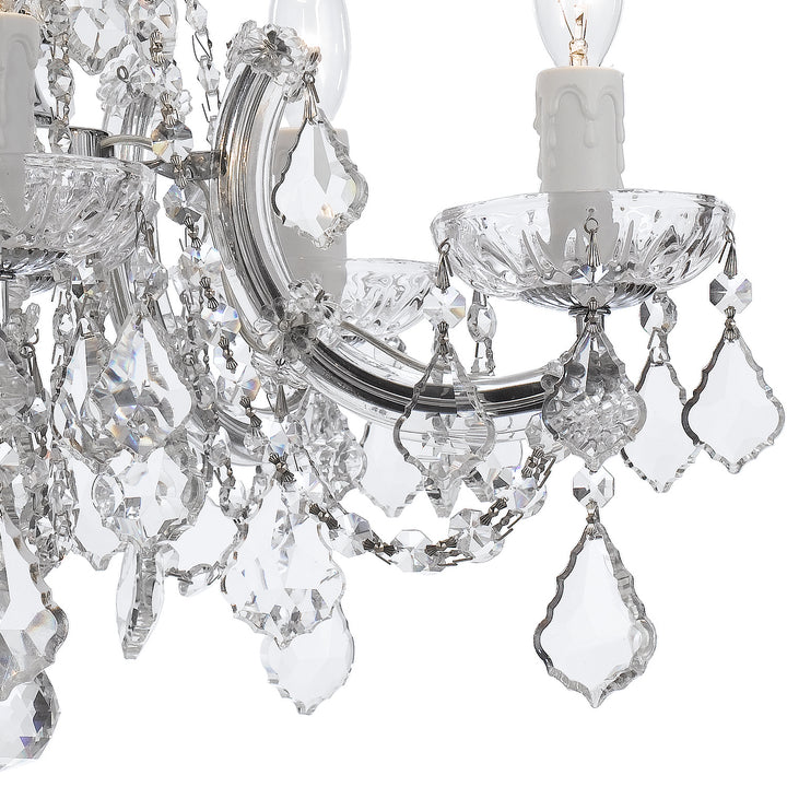 Crystorama - 4476-CH-CL-SAQ - Five Light Mini Chandelier - Maria Theresa - Polished Chrome