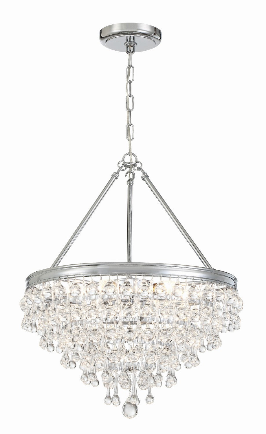 Calypso Six Light Chandelier in Polished Chrome - available from The Lighting Shoppe, trusted by Canadian homeowners