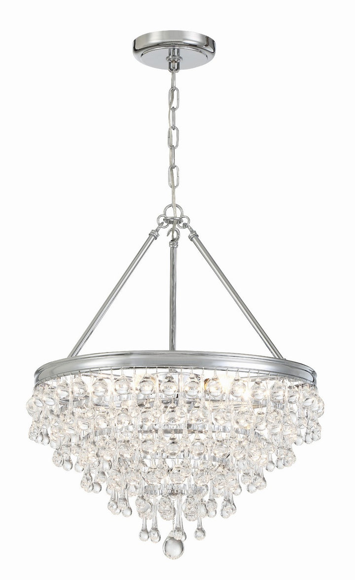 Calypso Six Light Chandelier in Polished Chrome - available from The Lighting Shoppe, trusted by Canadian homeowners