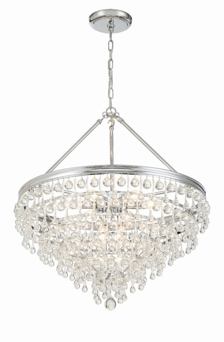 Crystorama - 137-CH - Eight Light Chandelier - Calypso - Polished Chrome