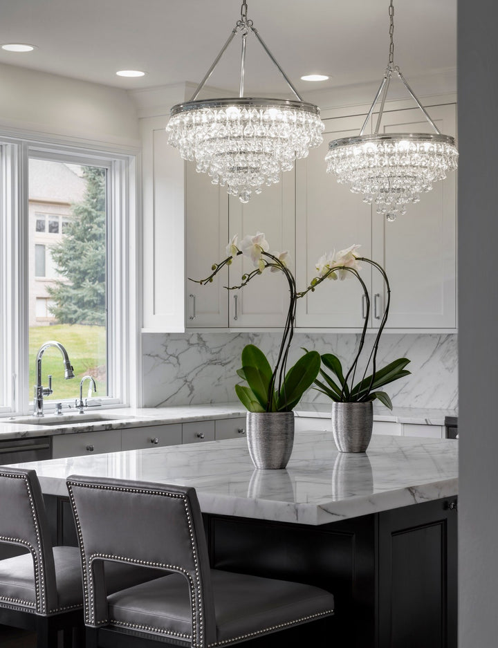 Crystorama - 137-CH - Eight Light Chandelier - Calypso - Polished Chrome