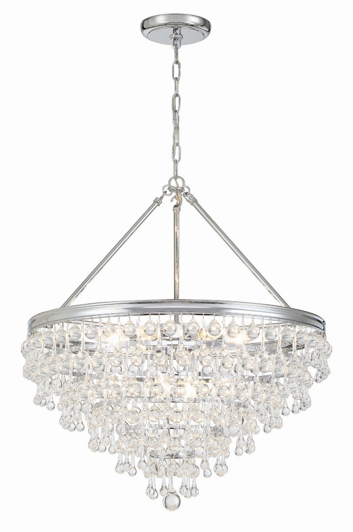 Calypso Eight Light Chandelier in Polished Chrome - available from The Lighting Shoppe, trusted by Canadian homeowners