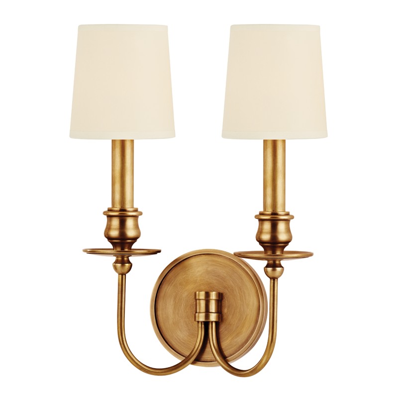 Hudson Valley Canada - 8212-AGB - Two Light Wall Sconce - Cohasset - Aged Brass