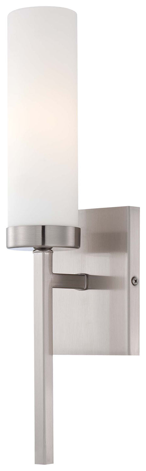 One Light Wall Sconce in Brushed Nickel - available from The Lighting Shoppe, trusted by Canadian homeowners