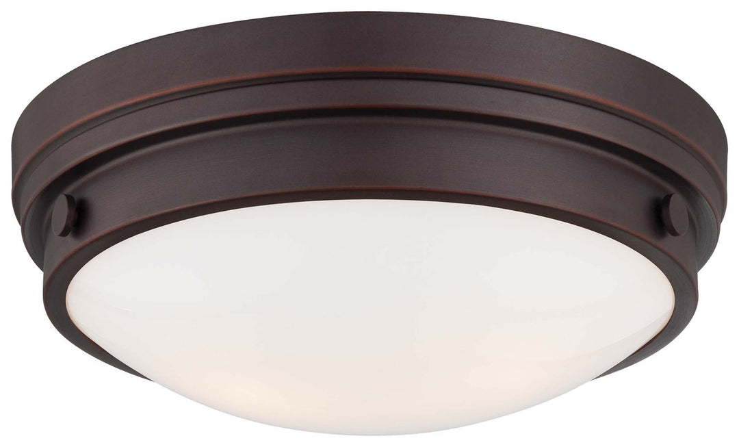Two Light Flush Mount in Lathan Bronze - available from The Lighting Shoppe, trusted by Canadian homeowners