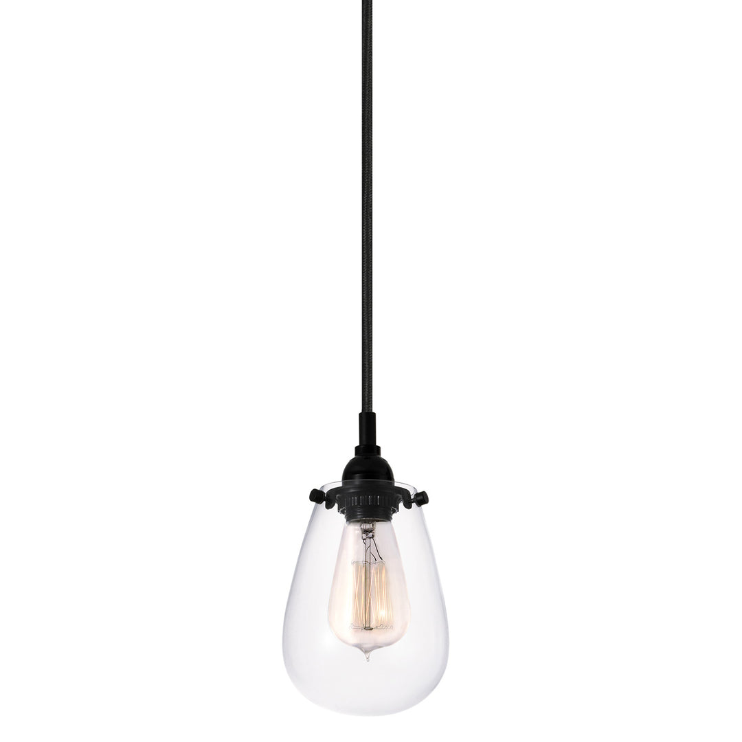 Chelsea One Light Pendant in Satin Black - available from The Lighting Shoppe, trusted by Canadian homeowners