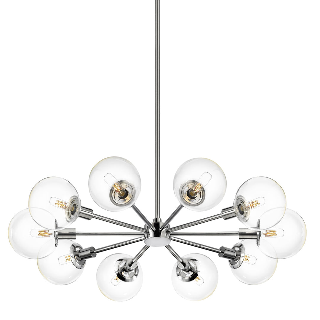 Orb Ten Light Pendant in Polished Chrome - available from The Lighting Shoppe, trusted by Canadian homeowners