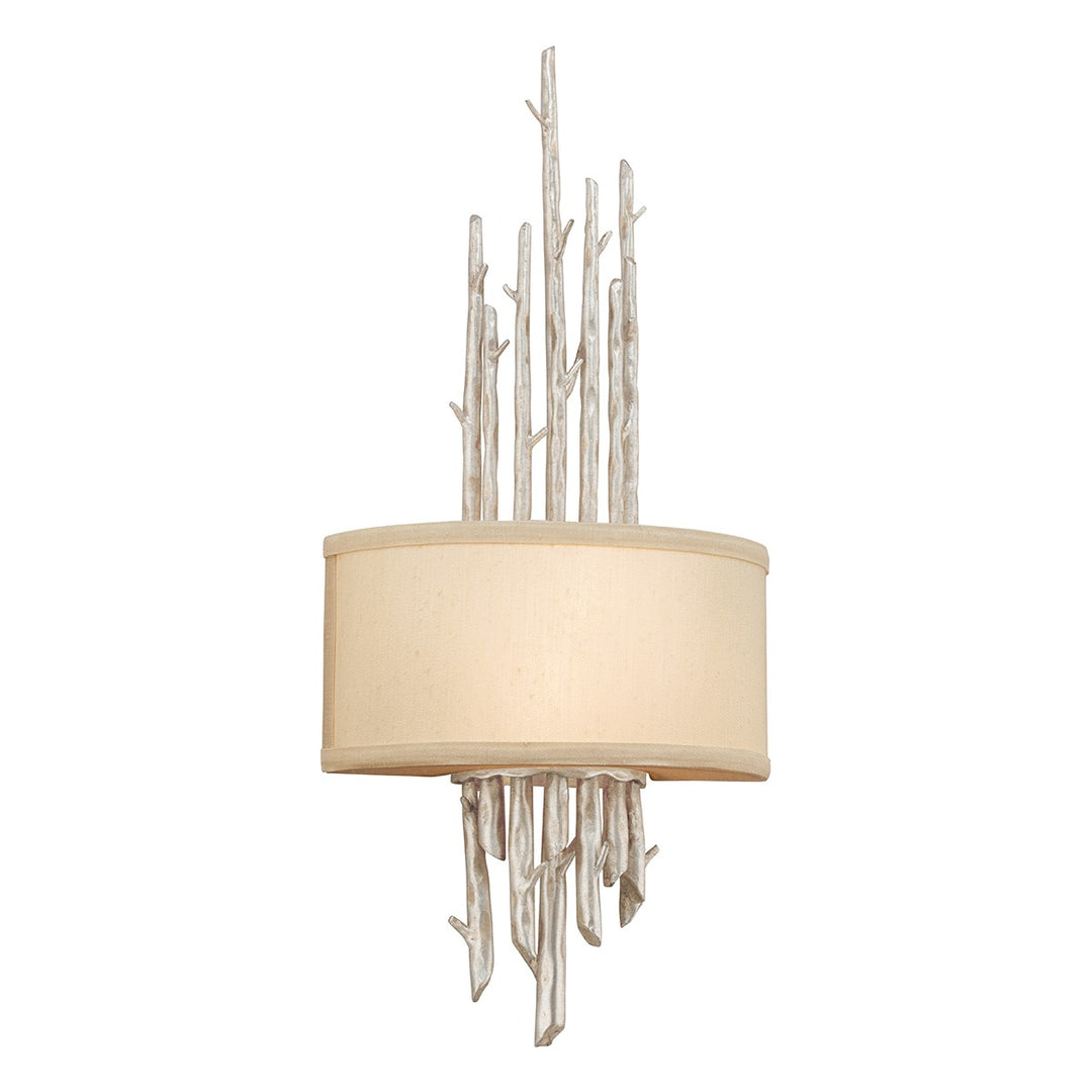 Adirondack Two Light Wall Sconce in Warm Silver Leaf - available from The Lighting Shoppe, trusted by Canadian homeowners