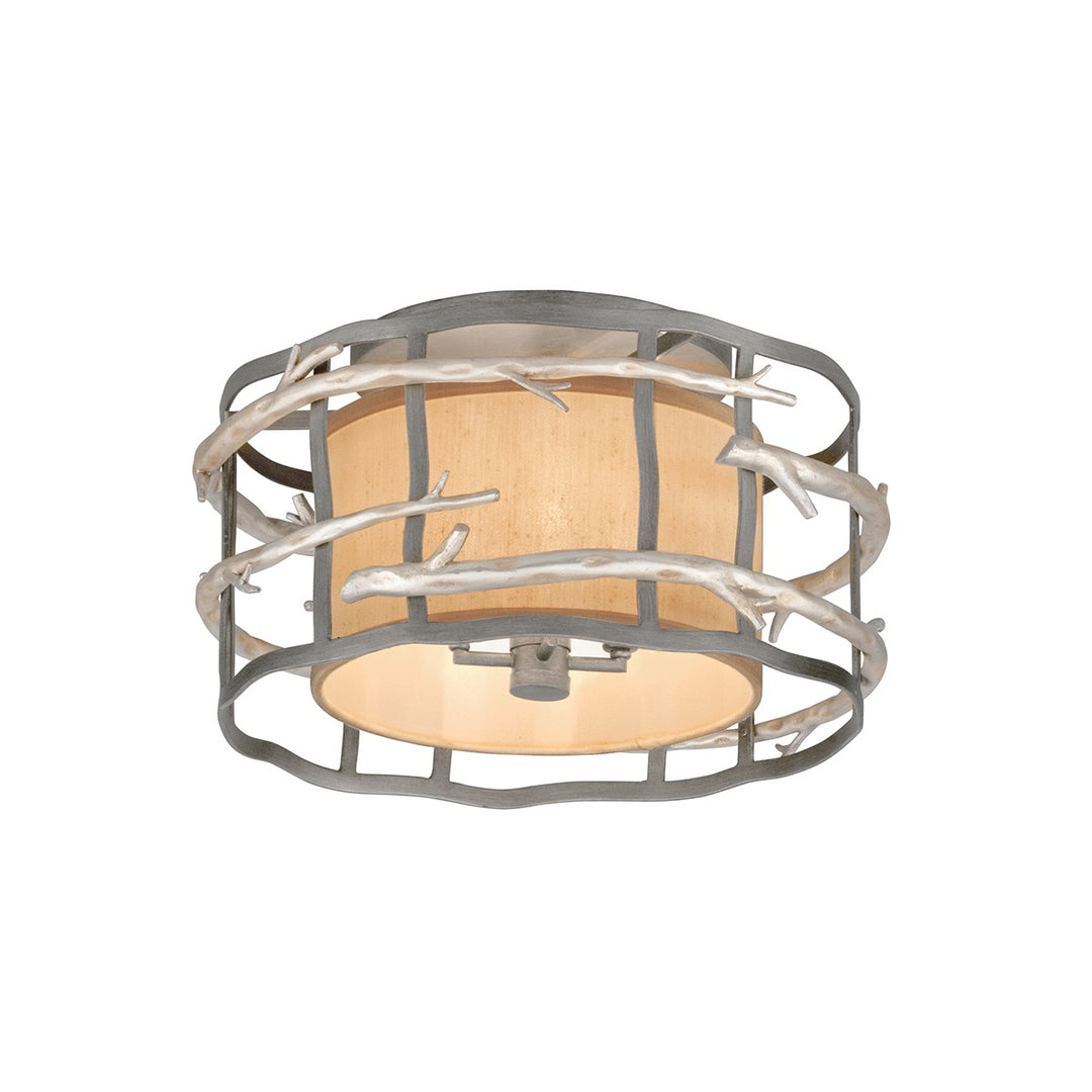 Adirondack Four Light Flush Mount in Graphite And Silver Leaf - available from The Lighting Shoppe, trusted by Canadian homeowners