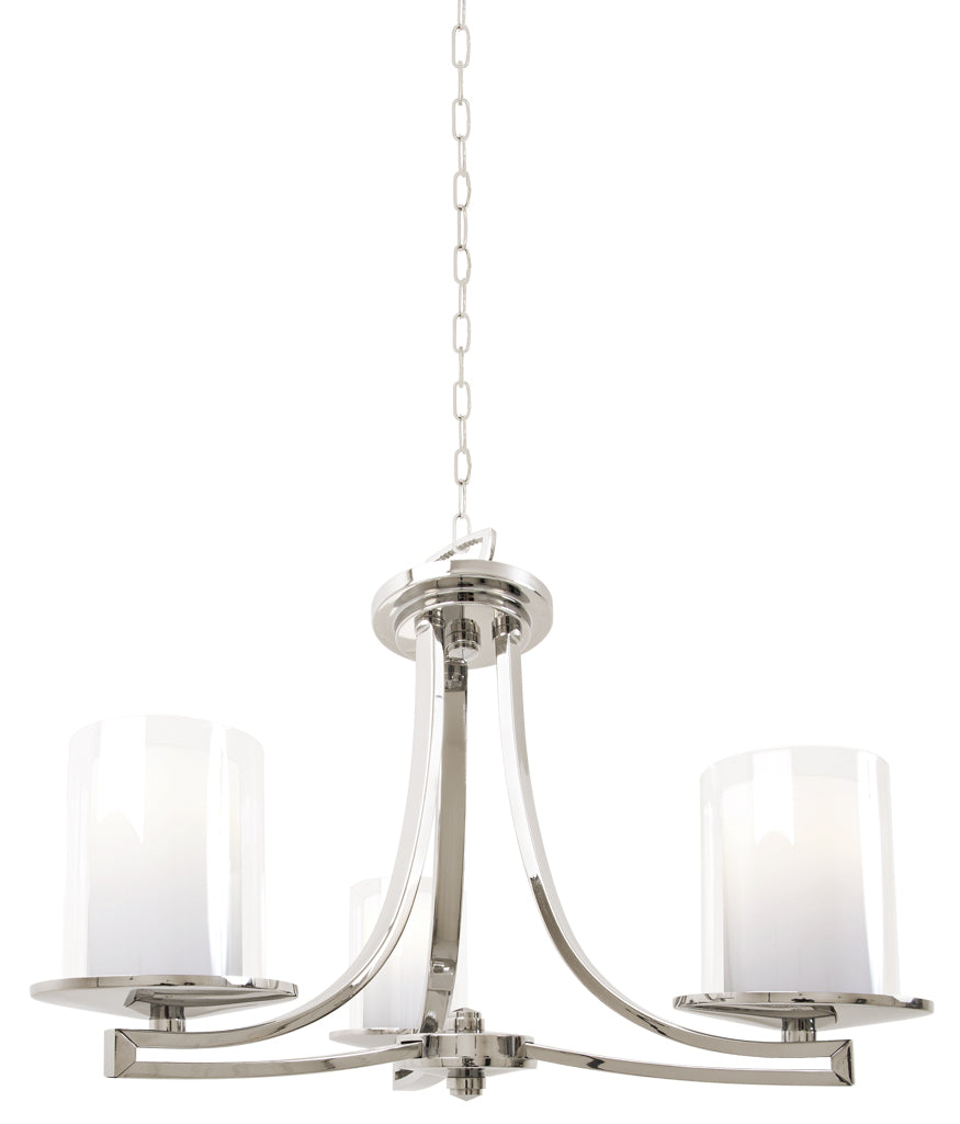 DVI Canada - DVP9023BN-OP - Three Light Semi-Flush Mount - Essex - Buffed Nickel w/Half Opal Glass