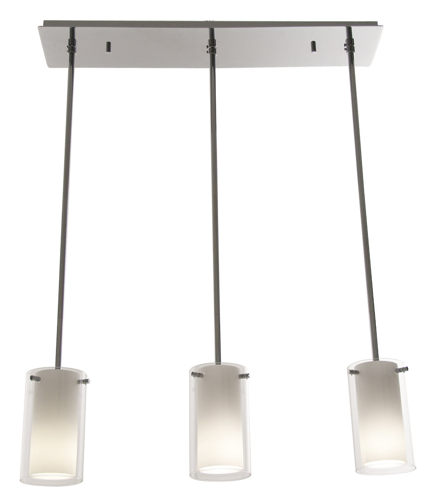 DVI Canada - DVP9053BN-OP - Three Light Linear - Essex - Buffed Nickel w/Half Opal Glass
